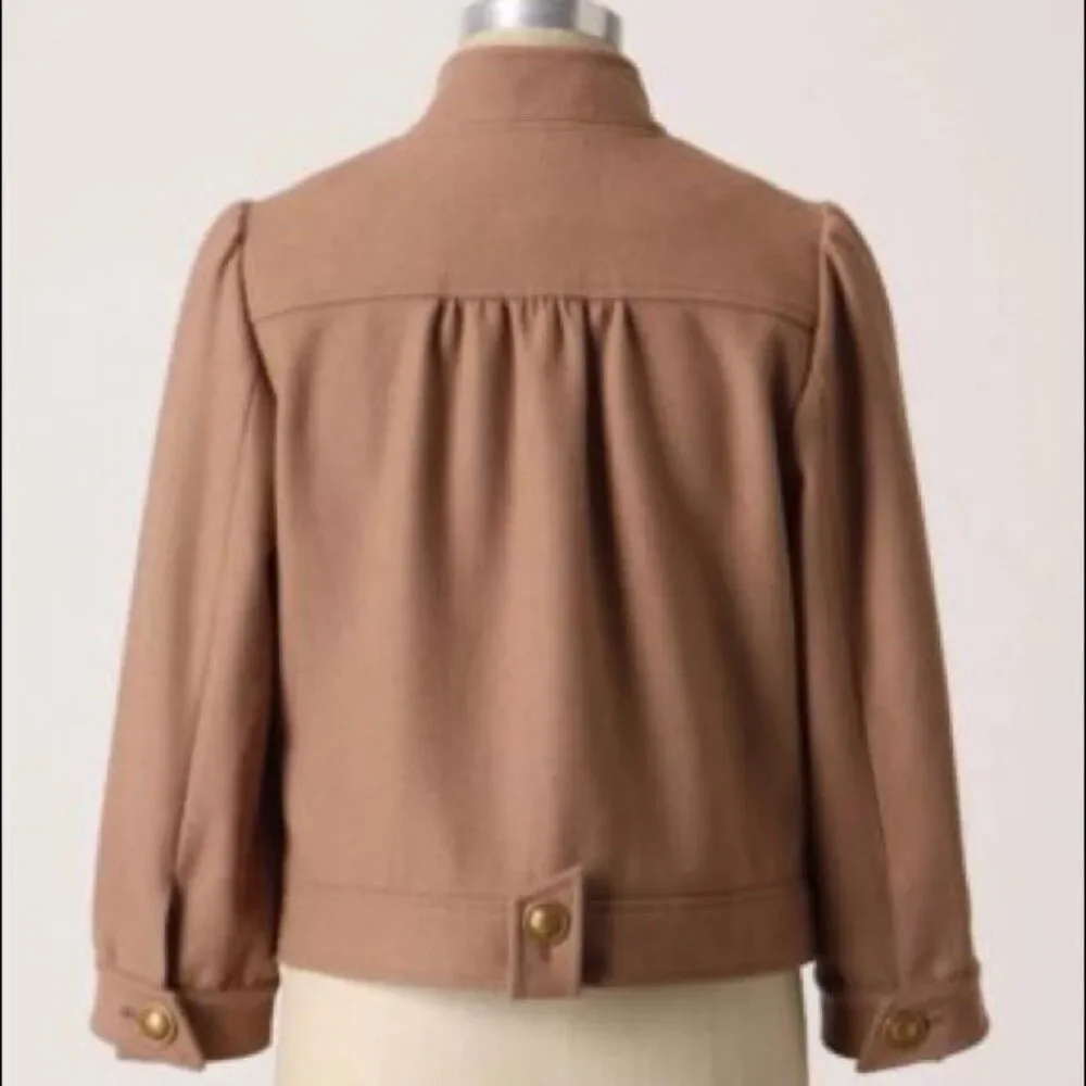 Anthropologie Idra Piloted Bomber Wool Jacket Coat Size 8